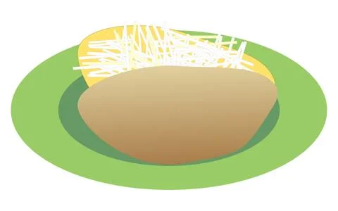 Jacket potatoes with cheddar Stock Illustration