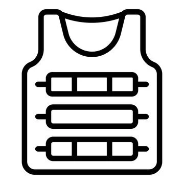 Jacket protection icon outline vector. Tactical armor Stock Illustration