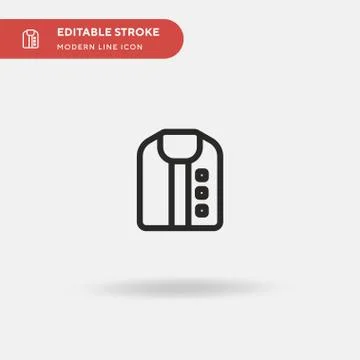 Jacket Simple vector icon. Illustration symbol design template for web mobile Stock Illustration