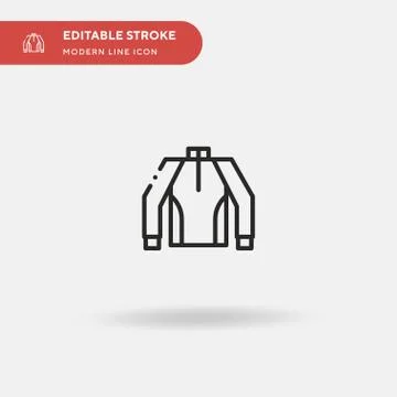 Jacket Simple vector icon. Illustration symbol design template for web mobile Stock Illustration