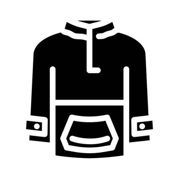 Jacket snowboard glyph icon vector illustration Stock Illustration
