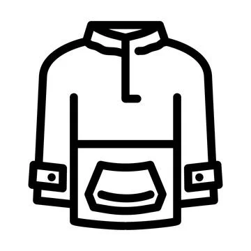 Jacket snowboard line icon vector illustration Stock Illustration