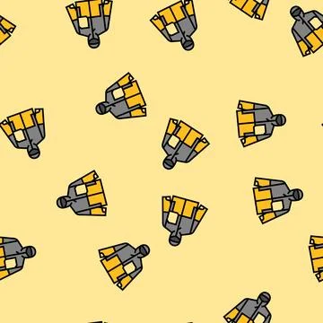 Jacket snowboard vector seamless pattern Stock Illustration