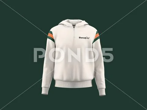 Jacket Sweatshirt Hoodie Mockup Front View PSD Template