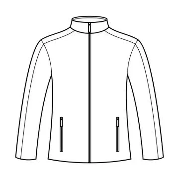 Jacket template Stock Illustration