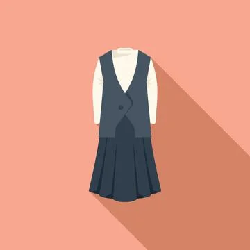 Jacket uniform icon flat vector. Fashion dress Illustrazione stock