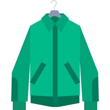 Jacket vector denim apparel icon flat menswear Stock Illustration