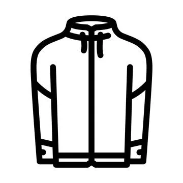 Jacket waterproof running accessories line icon vector illustration 스톡 일러스트