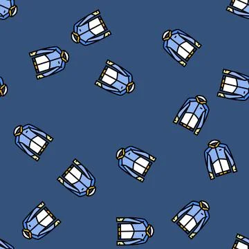 Jacket waterproof running accessories vector seamless pattern Illustrazione stock