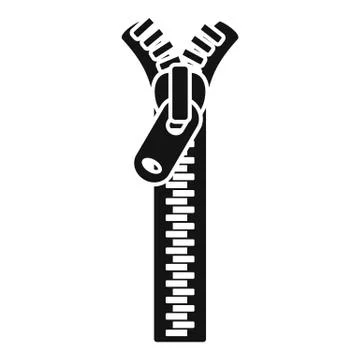 Jacket zipper icon, simple style Stock Illustration