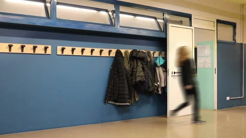 Jackets Hung Up Before Class 動画素材 148825873