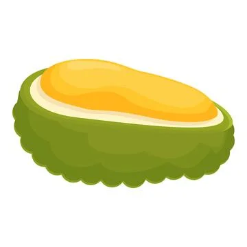 Jackfruit dessert icon cartoon vector. Summer food Stock Illustration