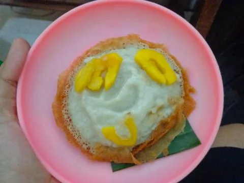 Jackfruit-flavored serabi Stock Photos