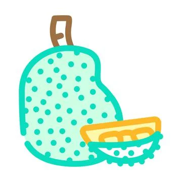 Jackfruit fruit color icon vector illustration Stock Illustration
