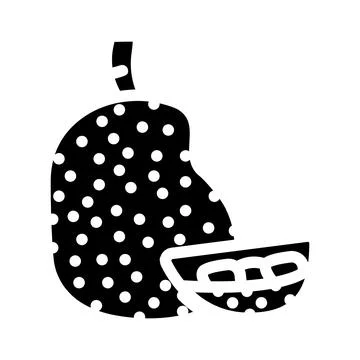 Jackfruit fruit glyph icon vector illustration Stock Illustration