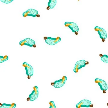Jackfruit fruit isometric icon seamless pattern Stockillustratie
