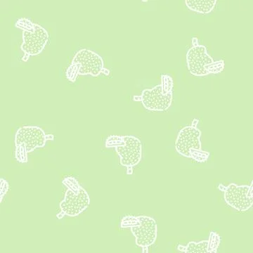 Jackfruit fruit line vector seamless pattern Stockillustratie