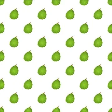Jackfruit fruit seamless pattern green organic food Stockillustratie