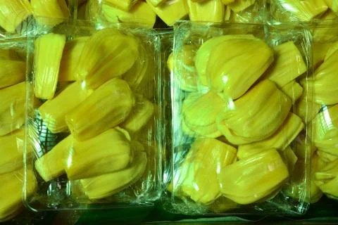 Jackfruit  in a plastic box Foto stock