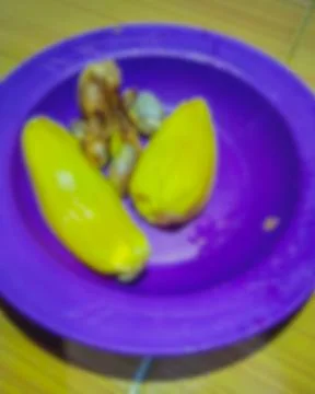 Jackfruit on the plate, bokeh Stock Photos