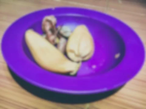 Jackfruit on the plate, bokeh Stock Photos
