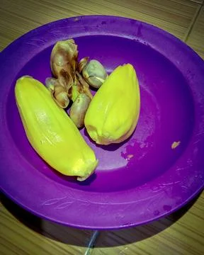 Jackfruit on the plate Stock Photos