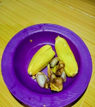 Jackfruit on the plate Stock Photos