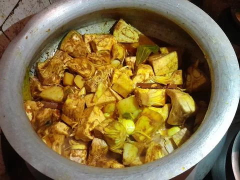 Jackfruit as a vegetable raw food Stock Photos
