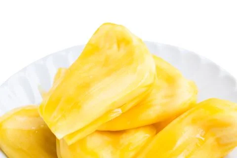Jackfruits on white background Stock Photos