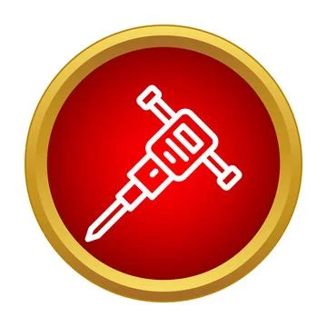 Jackhammer breaking tool construction equipment icon Stock Illustration
