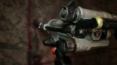 Jackhammer closeup Stock Footage
