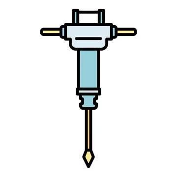 Jackhammer construction tool power breaking road concept Stock Illustration