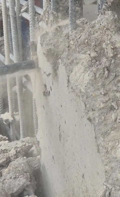 Jackhammer Demolition Work Vertical 9 16 Stock Footage 340523219