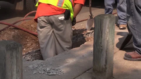 Jackhammer in hole Stock Footage 26144061