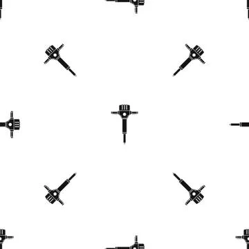 Jackhammer pattern seamless black Stock Illustration