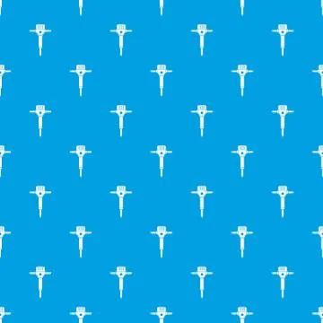Jackhammer pattern seamless blue イラスト素材