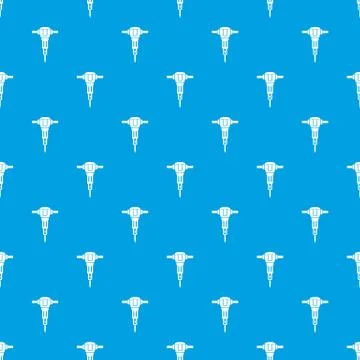 Jackhammer pattern seamless blue Stock Illustration