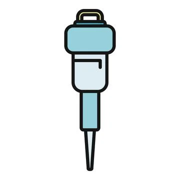 Jackhammer pneumatic drill construction tool icon vector illustration Stock Illustration