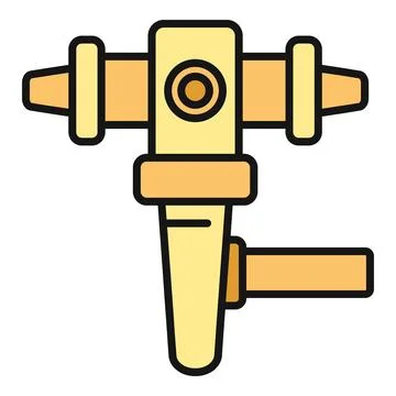 Jackhammer pneumatic drill showing construction and demolition tool Stock Illustration