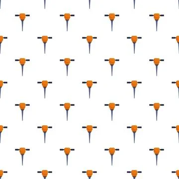 Jackhammer pneumatic drill tool pattern repeating background 库存插图