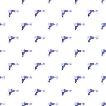 Jackhammer power tool construction equipment seamless pattern background Stock Illustration