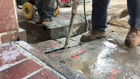 Jackhammer in Slow Motion  Video stock 81337918