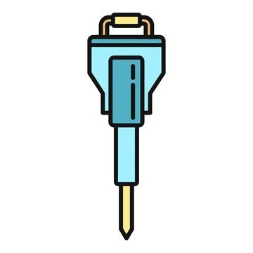 Jackhammer tool for construction, demolition, and repair work イラスト素材