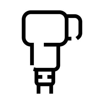 Jackhammer tool icon for building construction work Ilustración de archivo