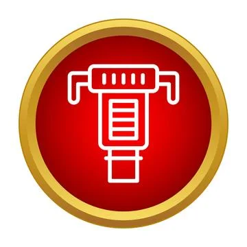 Jackhammer tool icon for construction concept Ilustración de archivo
