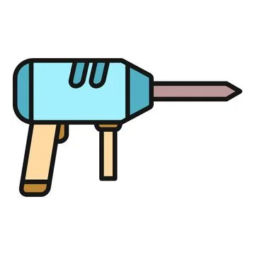 Jackhammer tool icon for construction concept design Stock Illustration