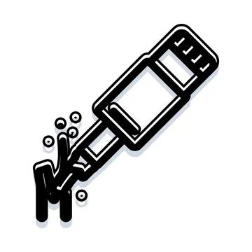 Jackhammer tool machine breaking ground isolated icon Stock Illustration