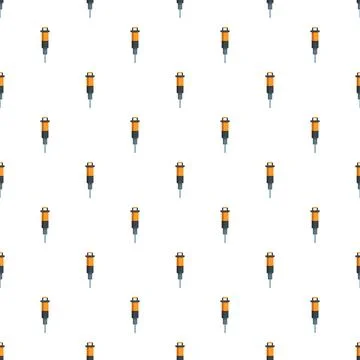 Jackhammer tool pattern construction pneumatic equipment seamless repeating b イラスト素材