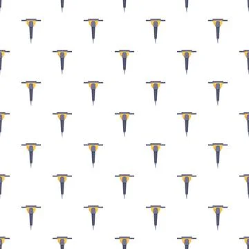 Jackhammer tool repeating pattern for construction design Illustrazione stock