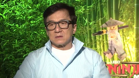 Jackie Chan says technology making stunts safer Stock Footage 148659192